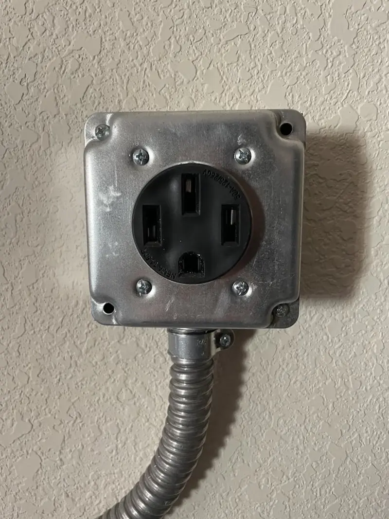 NEMA 14-50 outlet installed for Smart Home Electrical in Fetters Hot Springs-Agua Caliente